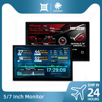 Ekran dodatkowy HD PC 5 Cal 7 Cal es dotykowy wyświetlacz monitora 4k CPU 1920*1200 detektor danych temperatury Aida64 IPS 1024*600 1